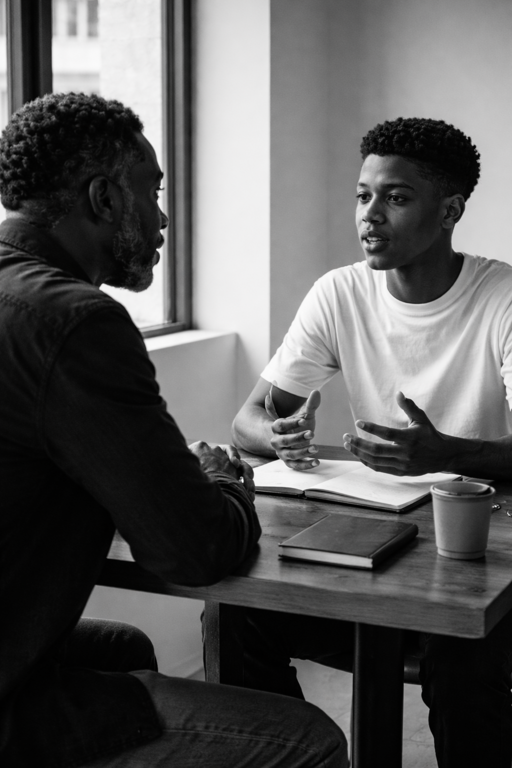 Young man in quiet thought