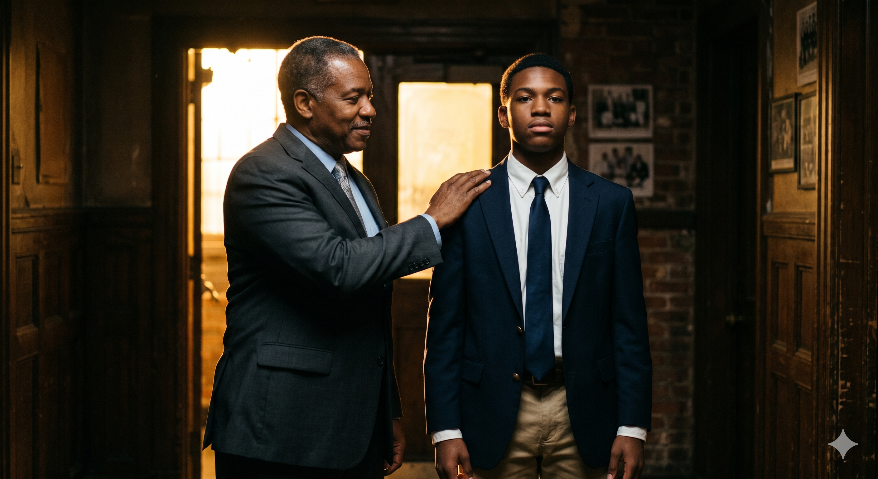A mentor in conversation with a young man